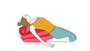 reclining hero pose