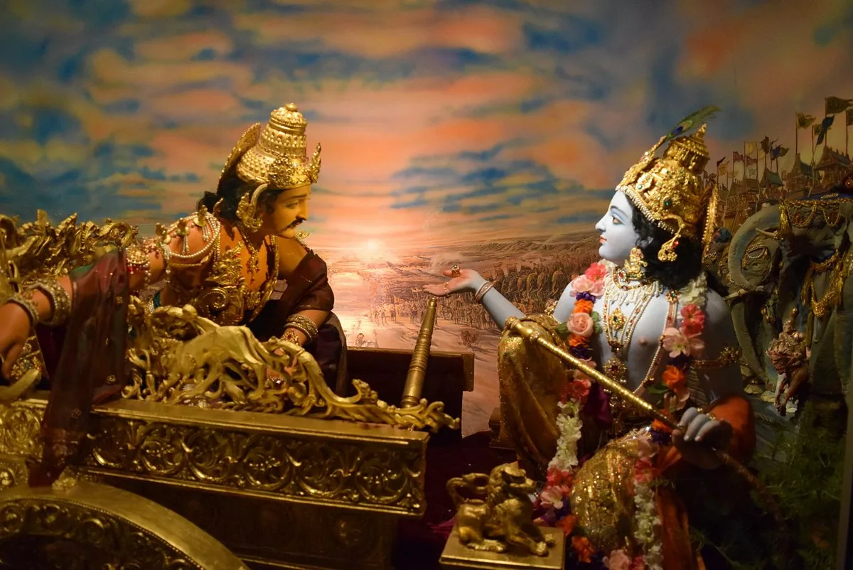 krishna-talking-with Krishna talking with